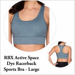 RBX Active Sport Bra for Women Wicking, Flexible, 4 way stretch Large